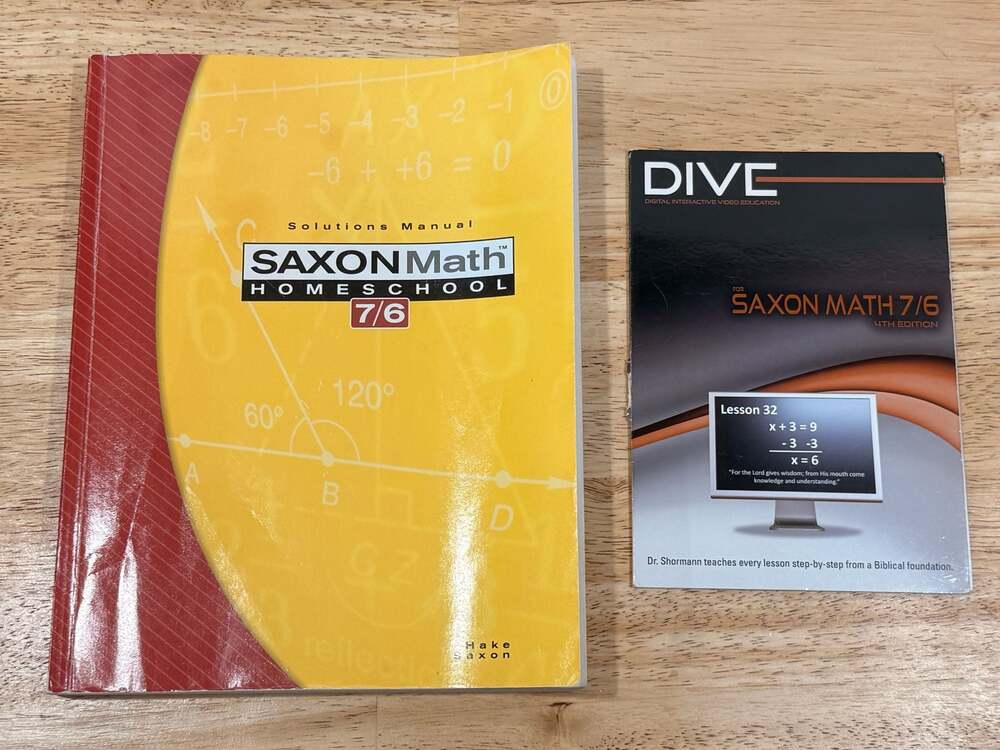 Saxon Math Homeschool 7/6 Solutions Manual and D.I.V.E CD